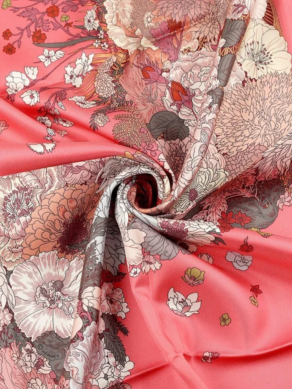 Hermès Robe Légère 90 Silk Scarf in Pink Rose